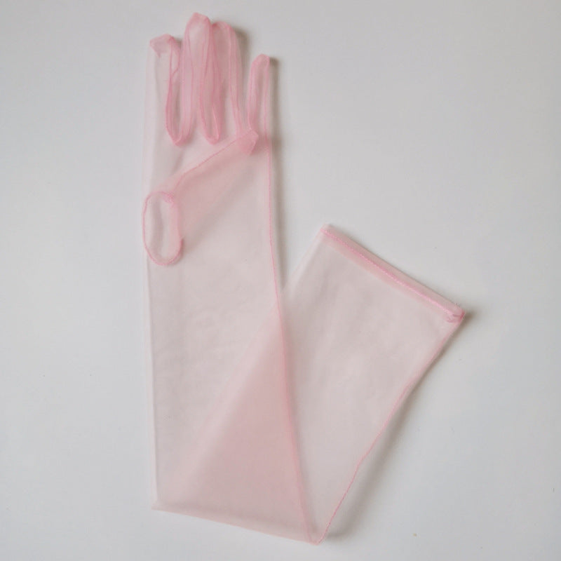 Tulle Plain Bridal Wedding Dress Gloves Limorista