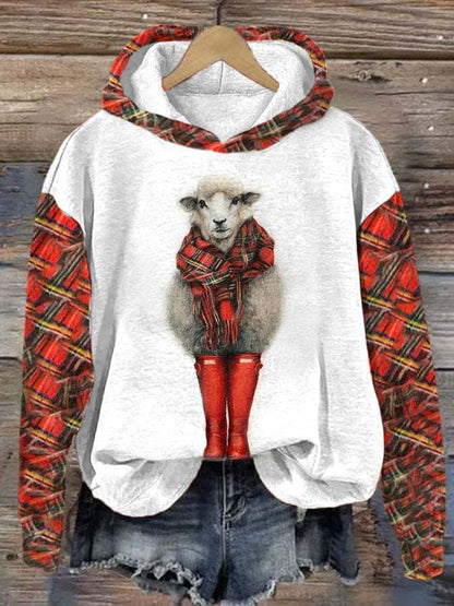 Halloween Animal Print Drop-shoulder Long-sleeve Women&