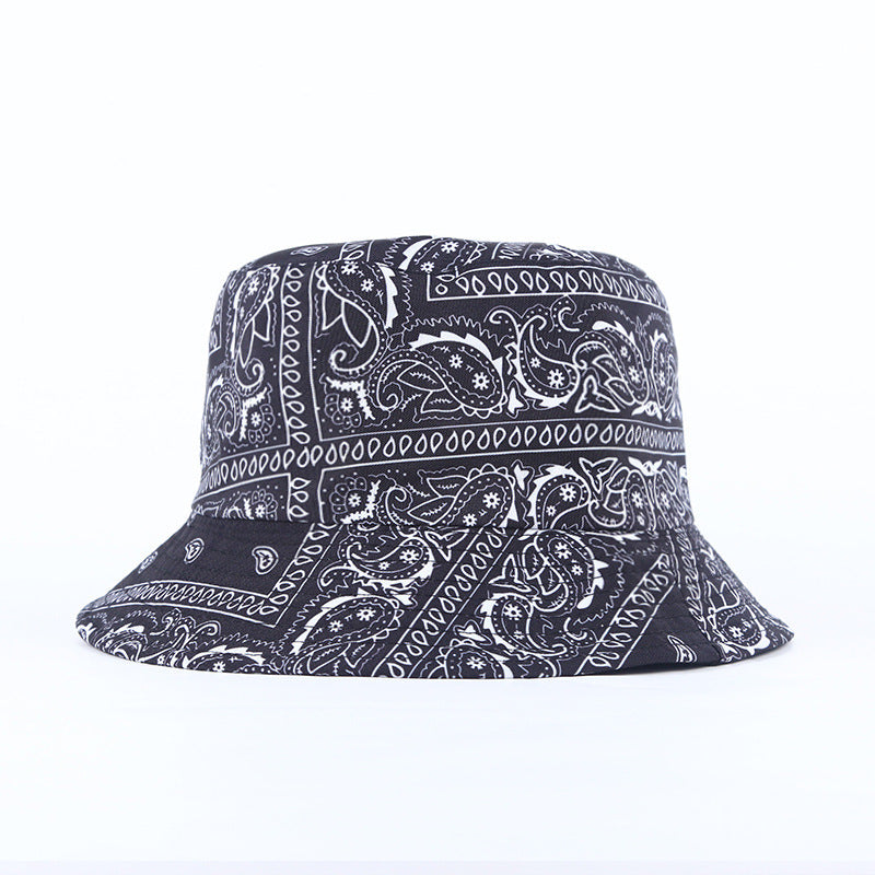 Cashew Full Print Double-sided Fisherman Outdoor Sunshade Sports And Leisure Basin Hat Limorista