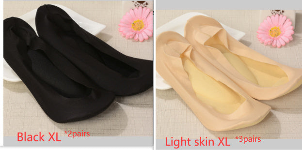 3D Arch Foot Massage Health Care Women Summer Socks Ice Silk Socks Shallow Mouth Silica Gel Invisible Slippers Feet Care Limorista