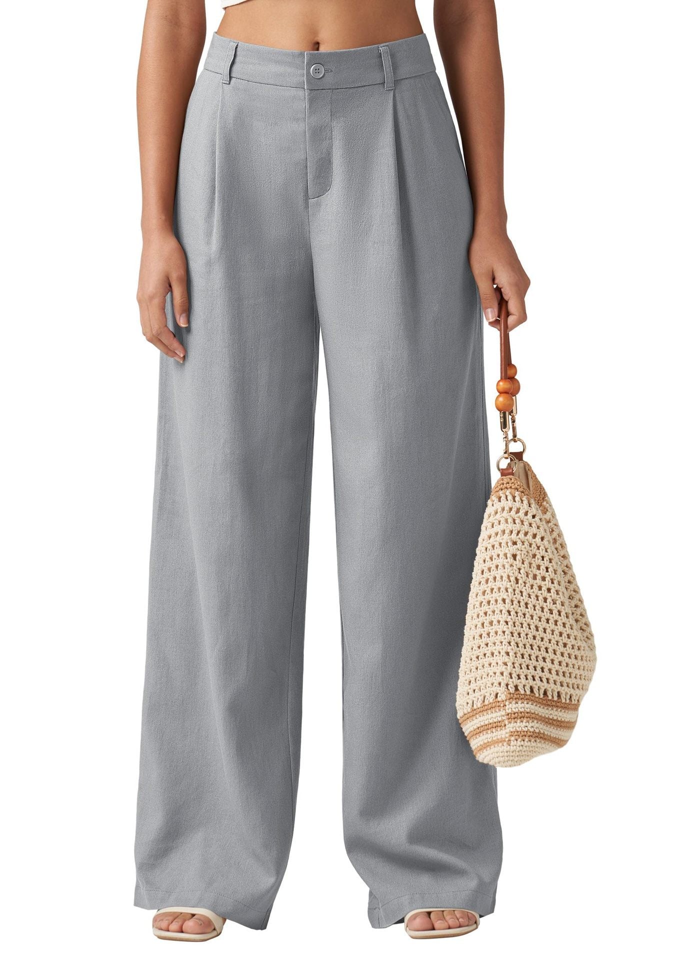Loose Casual And Comfortable Pocket Straight-leg Pants Limorista