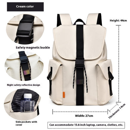 Backpack Casual Simple Solid Color New Large Capacity Limorista