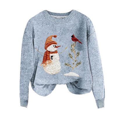 Bodkin Cloth Coat Christmas Elements 3D Printing Round Neck Limorista