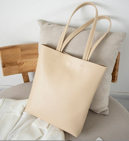 Korean Style Soft Leather Tote Bag Student All-match Simple Limorista