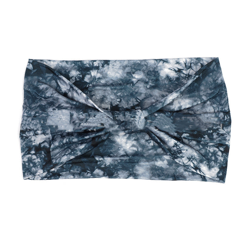 European And American New Tie-dye Sports Sweat-absorbent Hair Band Women&