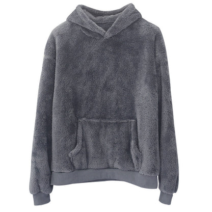 Double-sided Velvet Hooded Sweater Men&