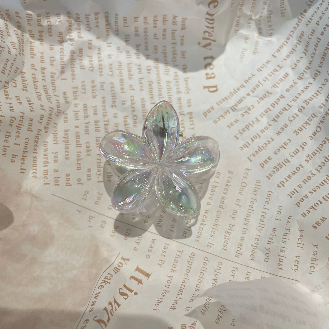 4CM Plumeria Rubra Grip Flower Barrettes Female Limorista