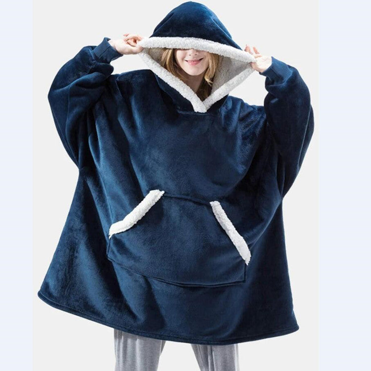 Men And Women Can Wear Zipper Flannel Lazy Blanket Limorista
