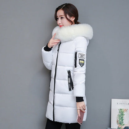 Slim thick cotton jacket large fur collar cotton suit Limorista