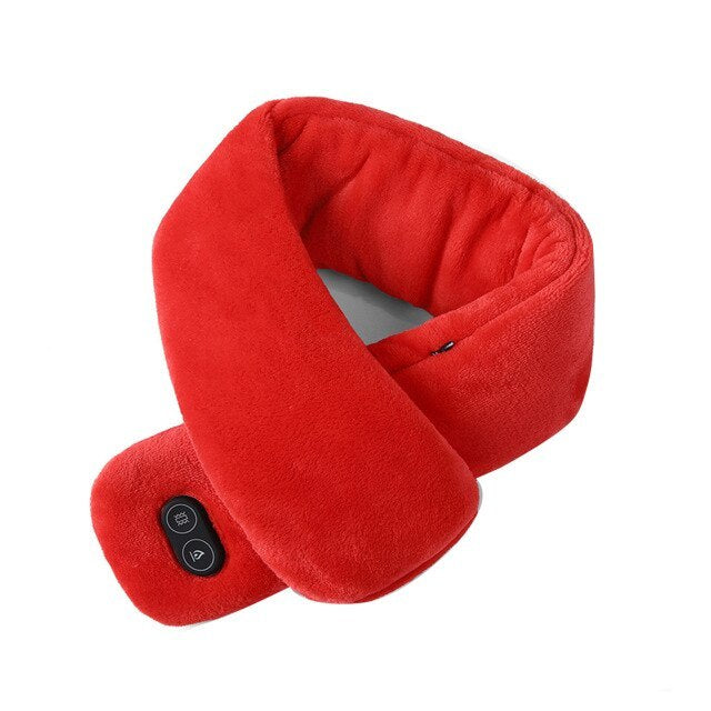 Women Men Soft Temperature Control Pain Relief Cervical Massage Shoulder Neck Wrap USB Heated Scarf Shawl Washable Winter Warm Limorista