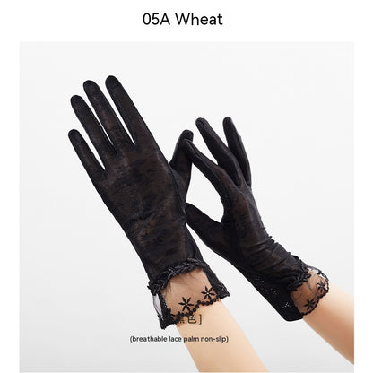 Lightweight Breathable Lace Sun Protection Gloves Limorista
