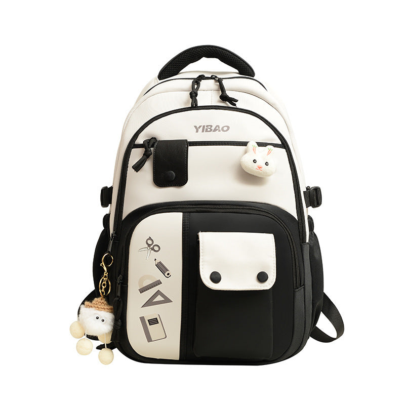 Large Capacity Fashion Color Contrast Stitching Korean Style Western Style Casual Bag Limorista
