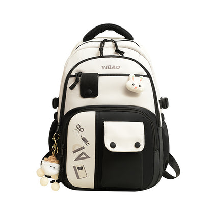 Large Capacity Fashion Color Contrast Stitching Korean Style Western Style Casual Bag Limorista