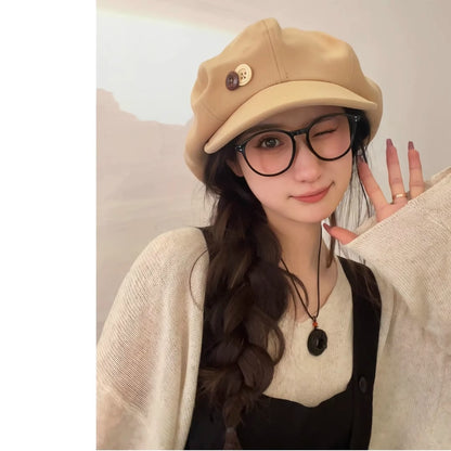 Cloud Hat For Women Autumn And Winter All-matching Small Face Limorista