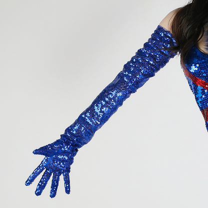 Sequined Sleeve Cover Lace Mesh Specialty Limorista