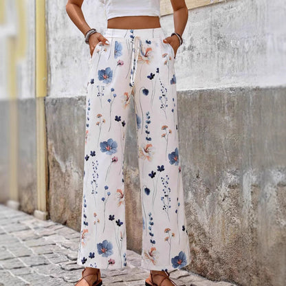 Fashion Casual Printing Loose Trousers For Women Limorista