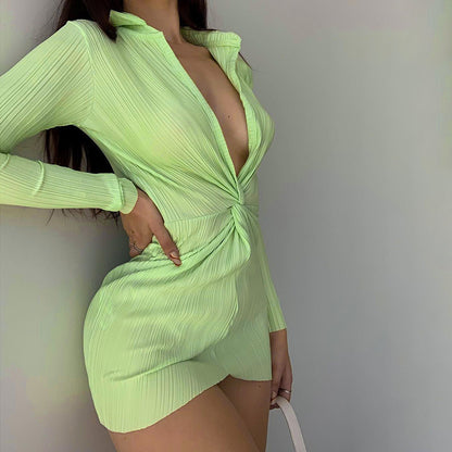 Fashionable Sexy New L-neck Twisted Sexy Tight-fitting Dress Limorista