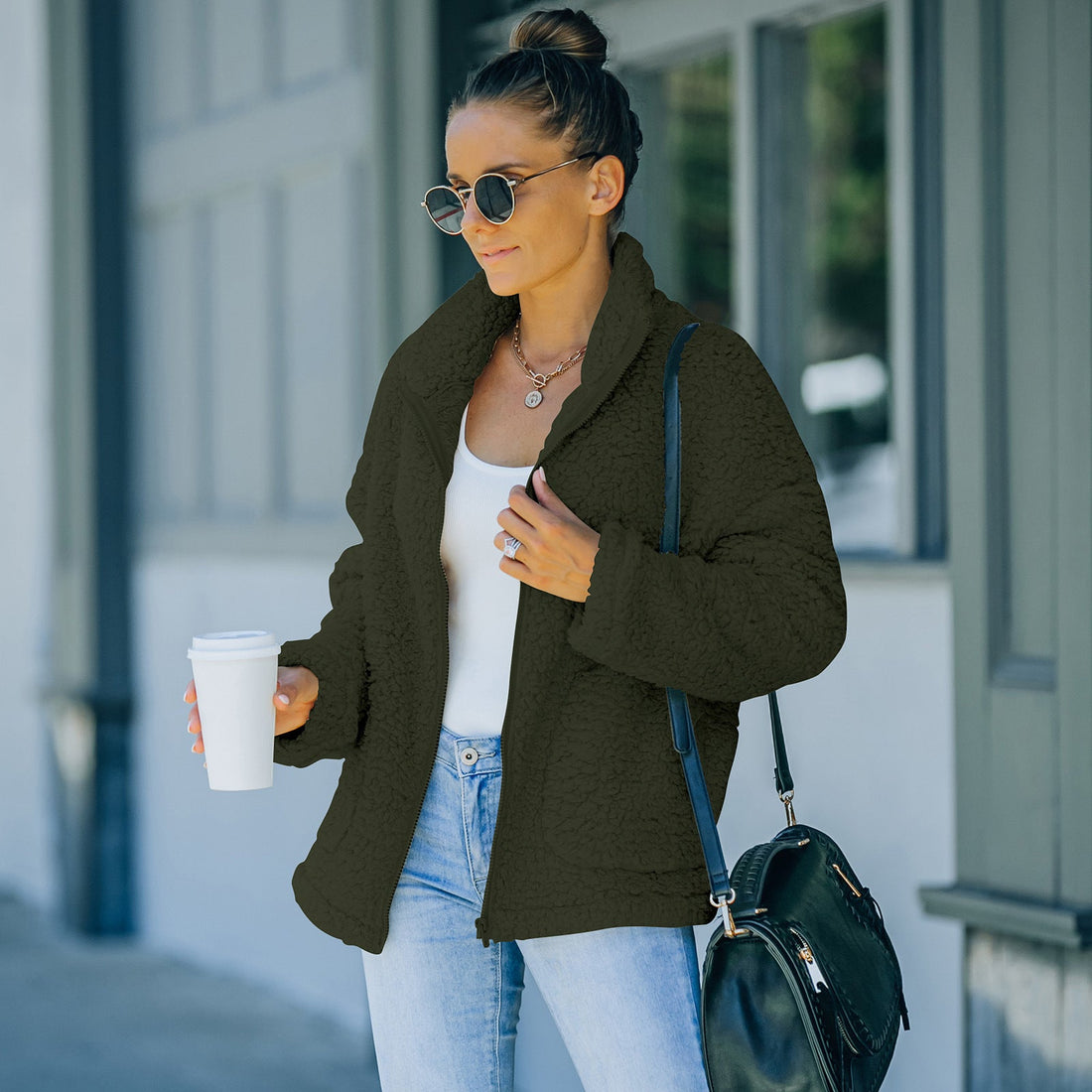 Fashionable Plush Warm Jacket Women Limorista