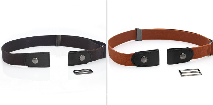 New Slim Elastic Invisible Belt Simple Lazy Belt Fat Elastic Leather Limorista