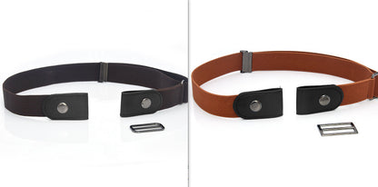 New Slim Elastic Invisible Belt Simple Lazy Belt Fat Elastic Leather Limorista