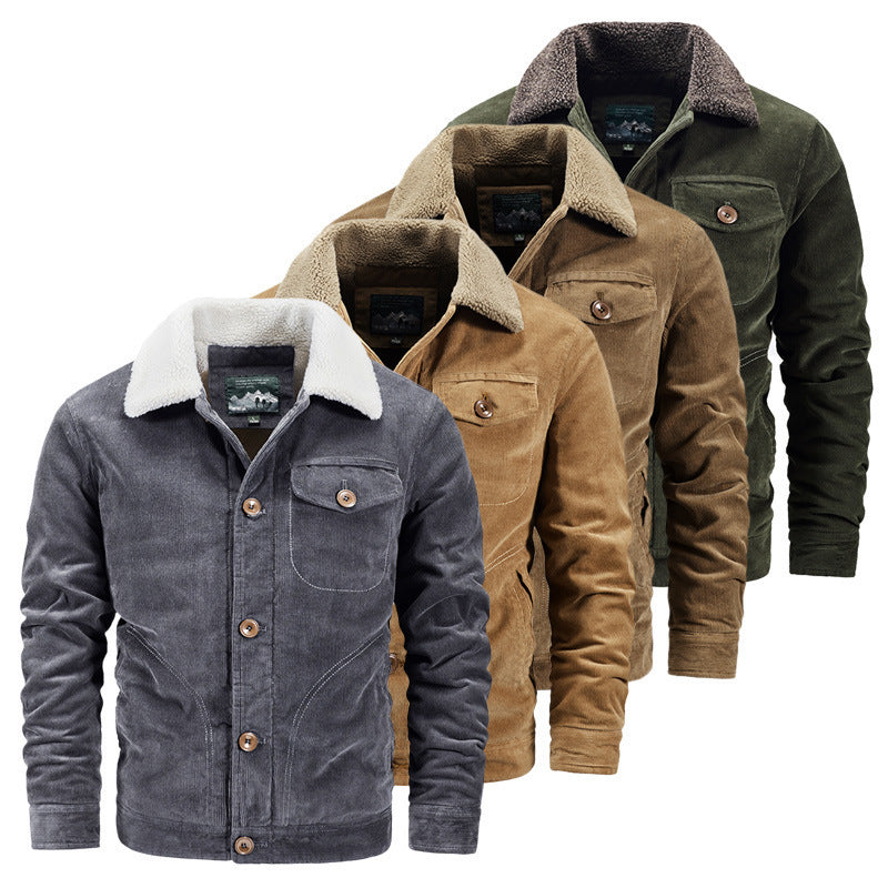 Corduroy coat for men casual Limorista