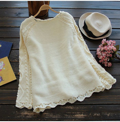 Solid Color Buttons Knitted Coat For Women Limorista