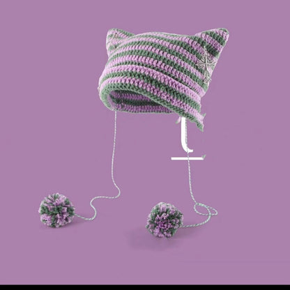 Korean Cute Thermal Head Cover Woolen Cap Limorista