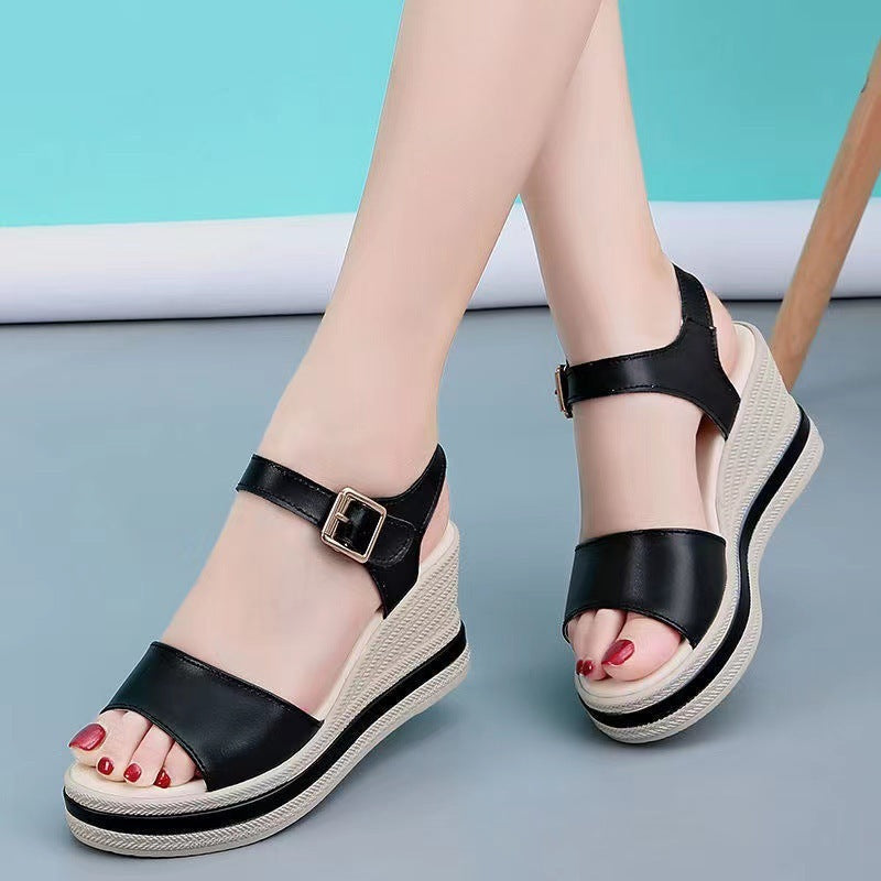 High-rise Sandals With Muffin Bottom Limorista