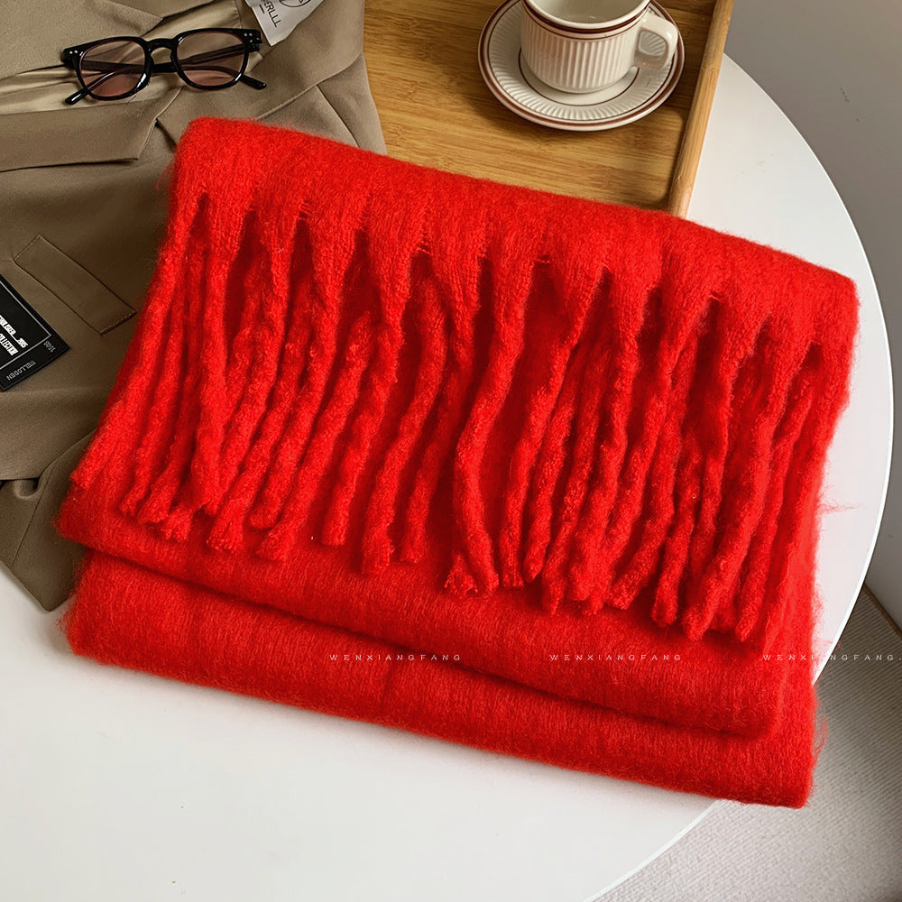 Autumn And Winter All-match Scarf High-grade Thickened Warm Scarf Limorista