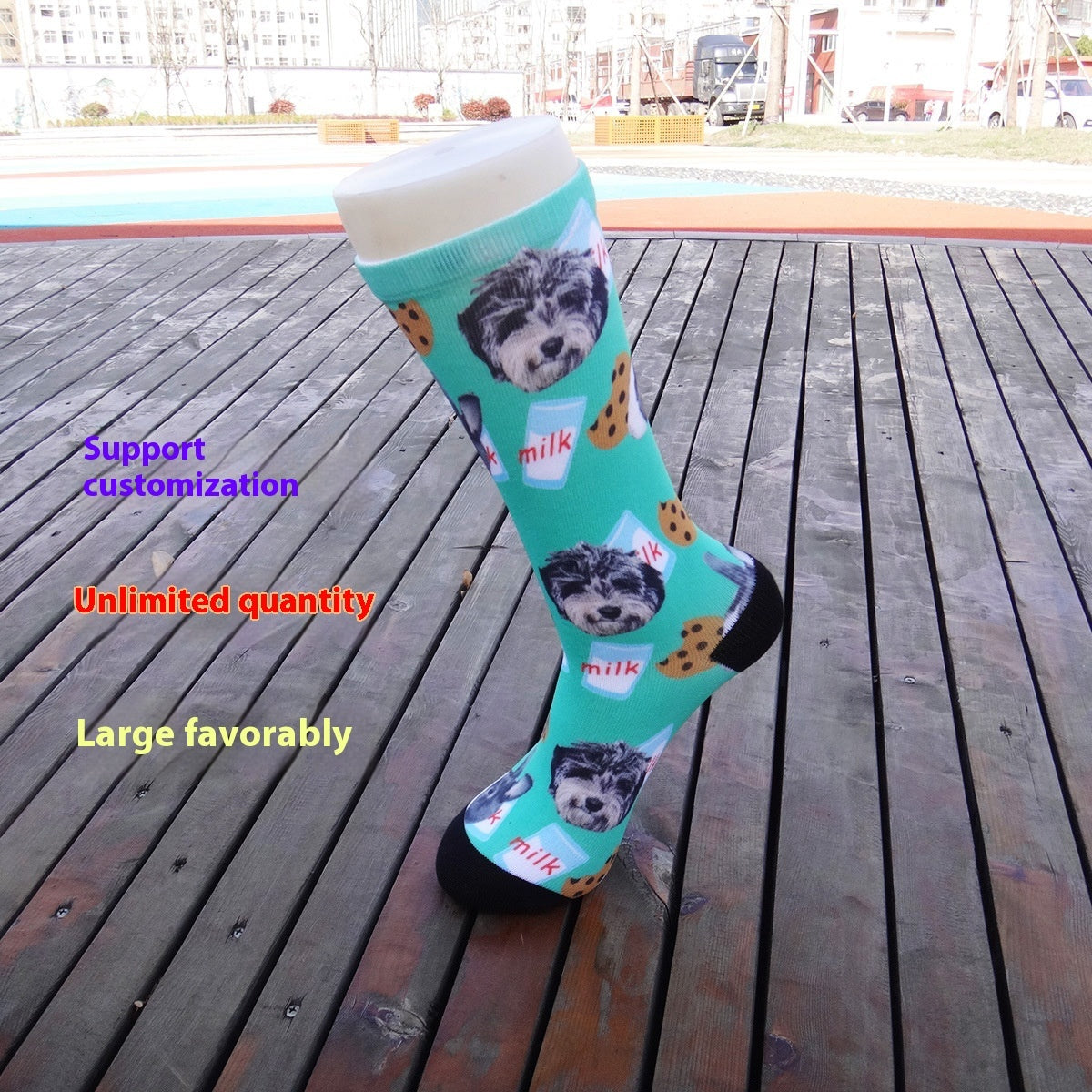 Cartoon Pet Head Face Socks Limorista