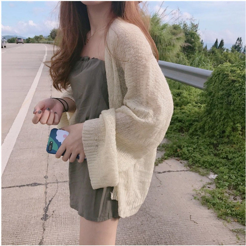 Limorista - Slim Sun-proof Clothing Short Coat Knitted Cardigan