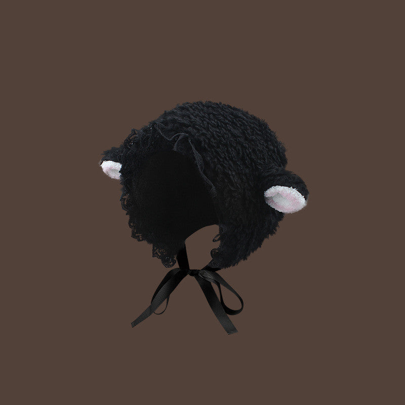 Female Fashion Warm Fleece Surface Ear Protection Overhead Hat Limorista