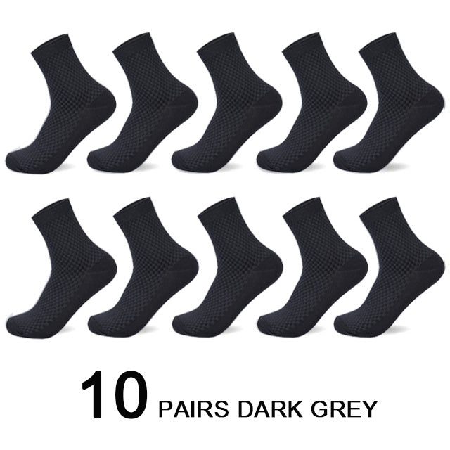 Bamboo Fiber Men Socks Business Breathable Male Limorista