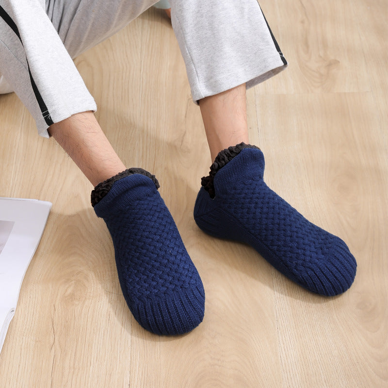 Winter Woolen Socks Women Thicken Warm Home Bedroom Socks Slippers Men Non-slip Foot Warmer Snow Socks Calcetines Mujer Limorista