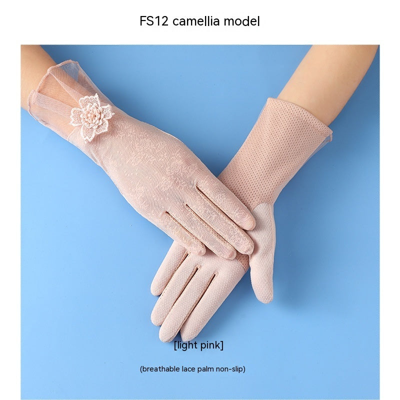 Lightweight Breathable Lace Sun Protection Gloves Limorista