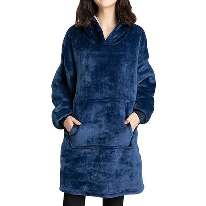 Men And Women Can Wear Zipper Flannel Lazy Blanket Limorista