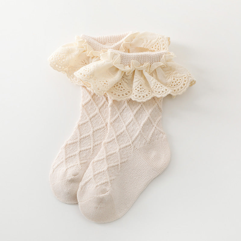 Korean Solid Lace Girls&