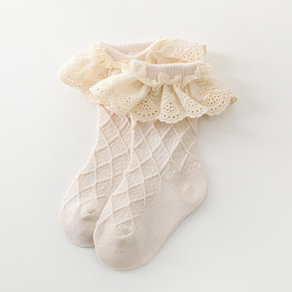 Korean Solid Lace Girls&