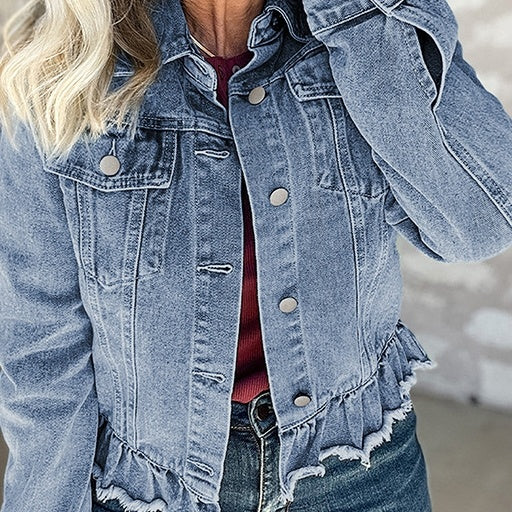 Solid Color Single Row Multi-buckle Jacket Limorista