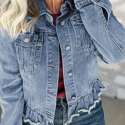 Solid Color Single Row Multi-buckle Jacket Limorista