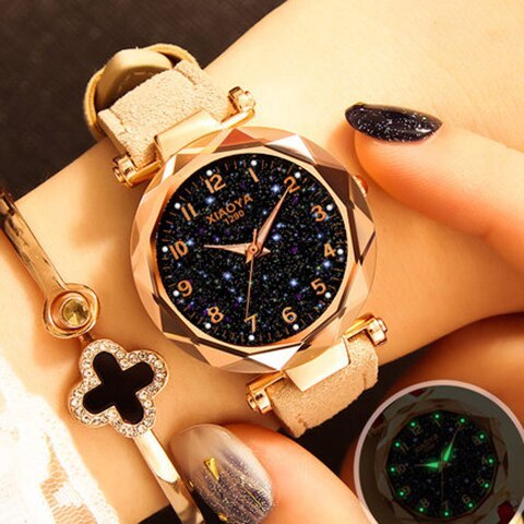 Mode Frauen Uhren Beste Verkaufen Star Sky Zifferblatt Uhr Luxus Rose Gold frauen Armband Quarz Handgelenk Uhren Neue dropshipping Limorista
