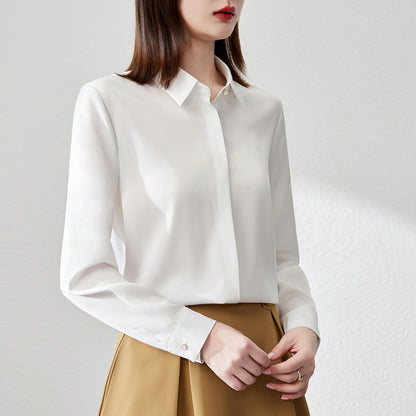 Graceful Satin Top OL Business Clothing Shirt For Women Limorista
