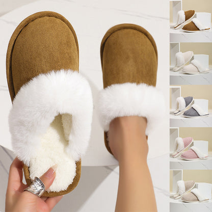 Winter Warm Plush Slippers Home Indoor Non-slip Bedroom Floor Soft Fuzzy Slipper For Couple Fashion Solid House Shoes Limorista