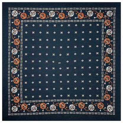 Cotton Vintage Printed Square Scarf Riding Pocket Limorista
