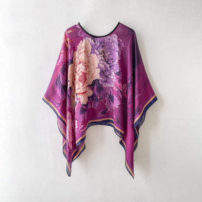 Silk Scarf Artificial Silk Sunscreen Scarf For Women Pullover Shawl Limorista