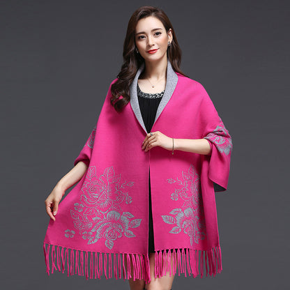 Mid-length Tassels Loose-fitting Knitted Cardigan Thickened Sweater Cashmere Outerwear Limorista