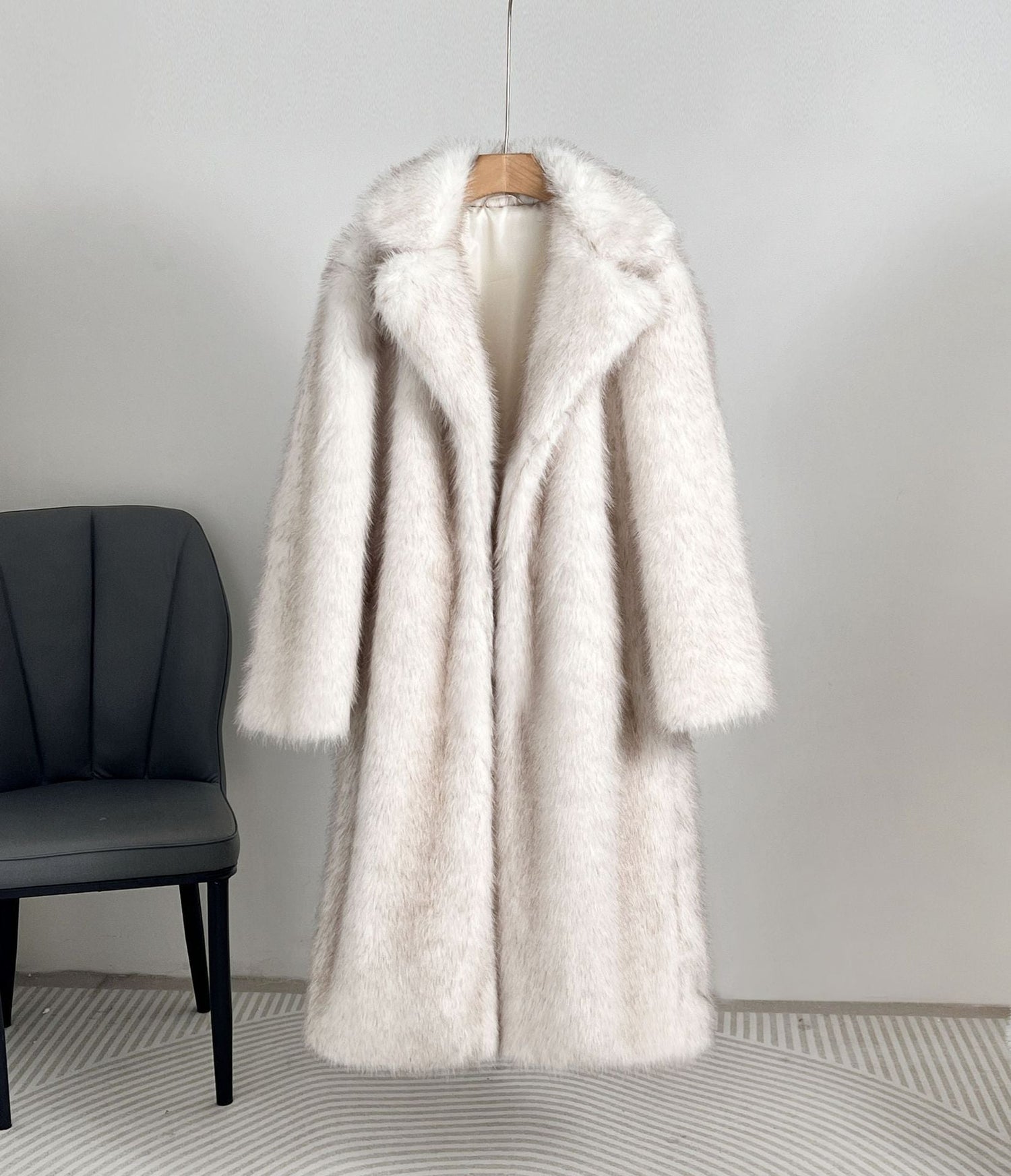 Autumn And Winter Extended Imitation Fur Coat Overcoat Limorista