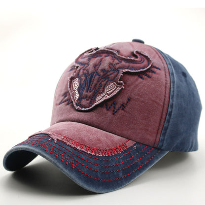 Washed Bull Head Baseball Cap Limorista