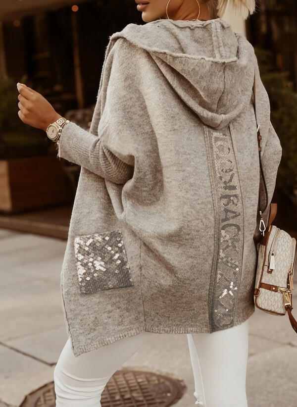 Hooded Temperament Printed Loose Zipper Sweater Coat Limorista