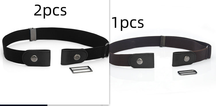 New Slim Elastic Invisible Belt Simple Lazy Belt Fat Elastic Leather Limorista